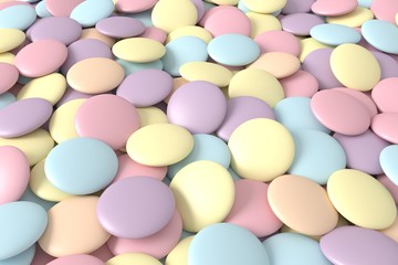 Candy background. 3d rendering.
