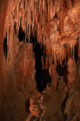 Inside King Soloman cave in Mole Creek, Tasmania.