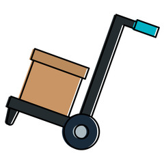 carton box in handle cart