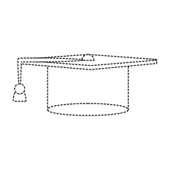 Graduation hat symbol icon vector illustration graphic design