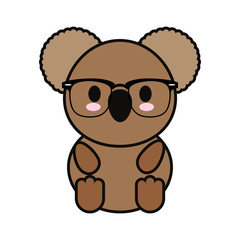 koala  with glasses vector illustration