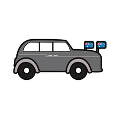 Fototapeta premium car with flags of australia vector illustration