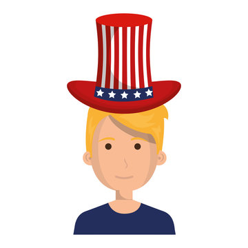 man with USA hat