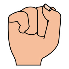 hand up fist icon