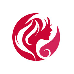 hairdresser beauty logo vector