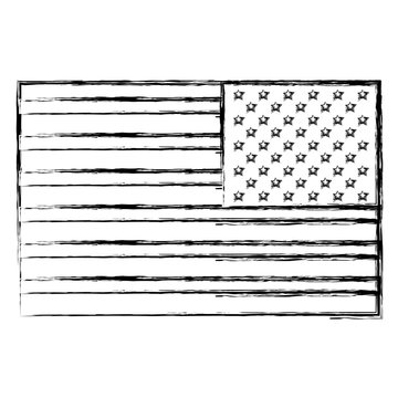 USA flag isolated icon
