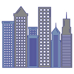 cityscape buildings scene icon