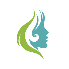 hairdresser beauty logo vector