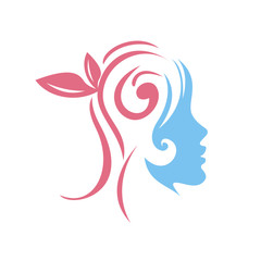 hairdresser beauty logo vector