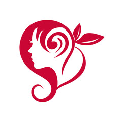 hairdresser beauty logo vector