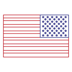 USA flag isolated icon