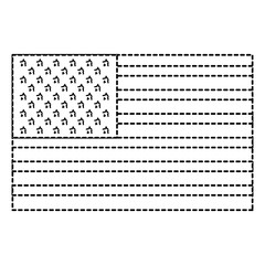 USA flag isolated icon
