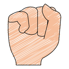 Fototapeta premium hand up fist icon