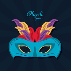 Mardi gras mask icon vector illustration graphic design