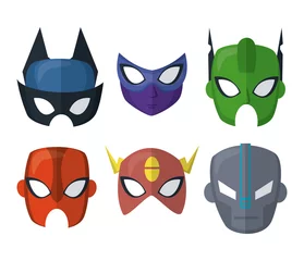 Fotobehang Superhero mask icons icon vector illustration graphic design © Jemastock