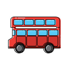 double decker bus london united kingdom icon image vector illustrationd design 