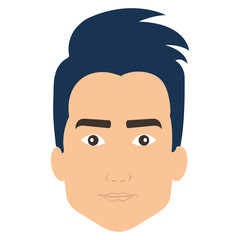 young man head avatar character