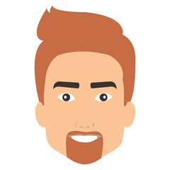 young man head avatar character