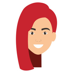 beautiful woman head avatar character