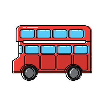 double decker bus london united kingdom icon image vector illustrationd design 