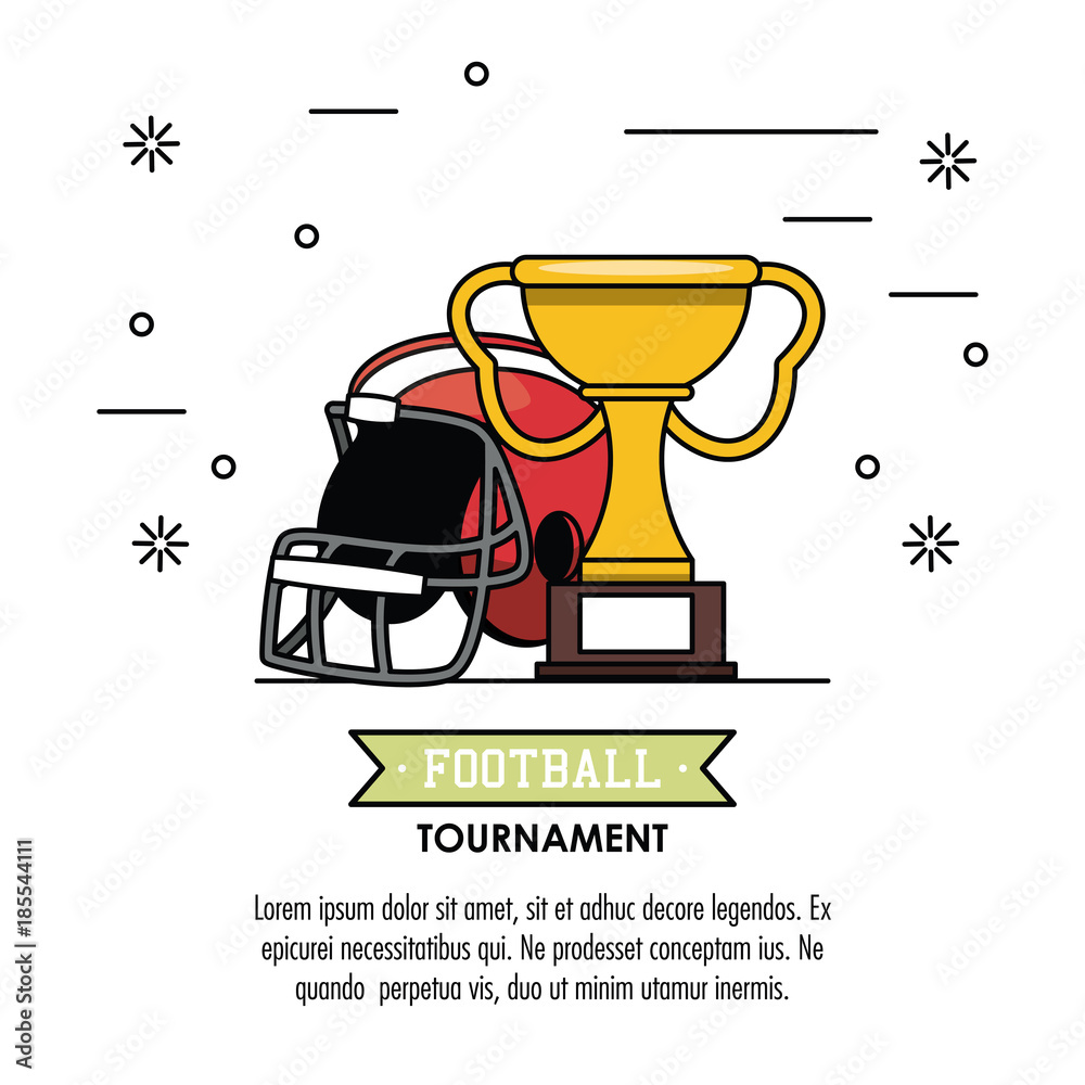 Canvas Prints American football tournament infographic icon vector illustration graphic design