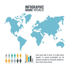 Earth world infographic population icon vector illustration graphic design