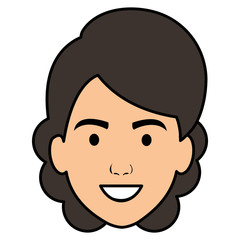 beautiful woman head avatar character