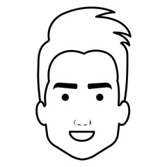 young man head avatar character