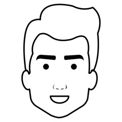 young man head avatar character