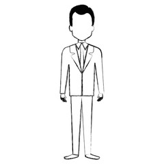 elegant businessman avatar character