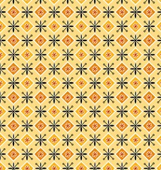 yellow geometric patterns.