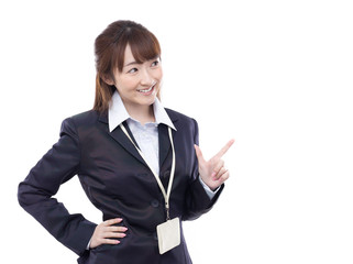 Obraz premium ビジネス 案内する女性