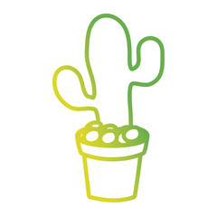 Cactus in pot draw