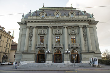 Fototapeta na wymiar BERN, SWITZERLAND. 30 October2017, Bern City Theater known in the city as Stadttheater Bern (Konzert Theater Bern).