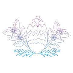 flower with delicate leaves floral icon image vector illustration design 