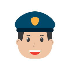 policeman smiling icon image vector illustration design 