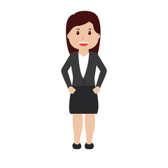 business woman happy icon image vector illustration design 
