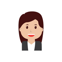 business woman happy icon image vector illustration design 