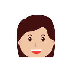 happy woman head icon image vector illustration design 