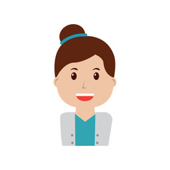 woman doctor healthcare icon image vector illustration design 