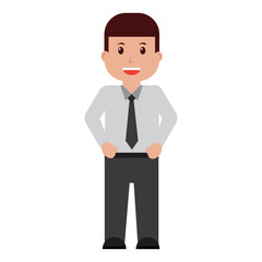businessman happy smiling icon image vector illustration design 