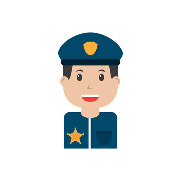 policeman smiling icon image vector illustration design 