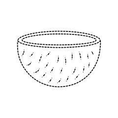 slice coconut tropical fruit health nutrition food vector illustration