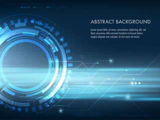 Vector tech circle and technology background, Abstract technology background Hi-tech communication concept futuristic digital innovation background.