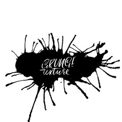 Ink vector brush drops. Vector illustration. Grunge hand drawn watercolor texture. Space for text.