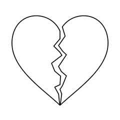 Heart broken symbol
