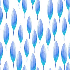 Watercolor leafs seamless pattern - 185551589