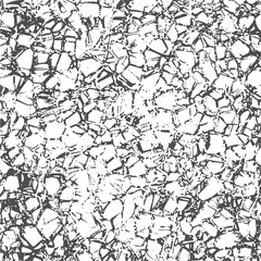Grunge Cracks Effect Texture. Cracked Concrete Wall. Vector Background