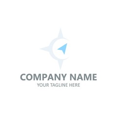 Compass arrow vector travel direction logotype template illustration