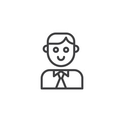 Father line icon, outline vector sign, linear style pictogram isolated on white. Person, Man symbol, logo illustration. Editable stroke